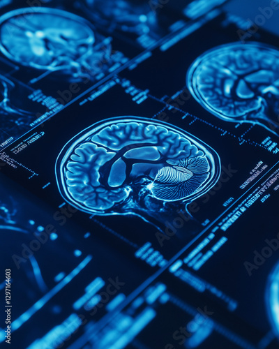 MRI brain scan with detailed neurological imaging