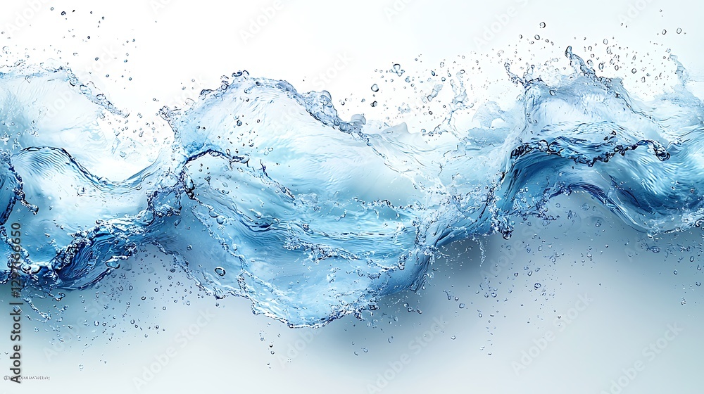 Abstract Blue Water Wave Splashing Design Abstract Blue Water Wave Splashing Design