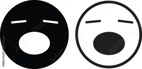 Emoji face icon in flat line set. isolated on transparent background Doodle drawn sketch style. with different expression emotion