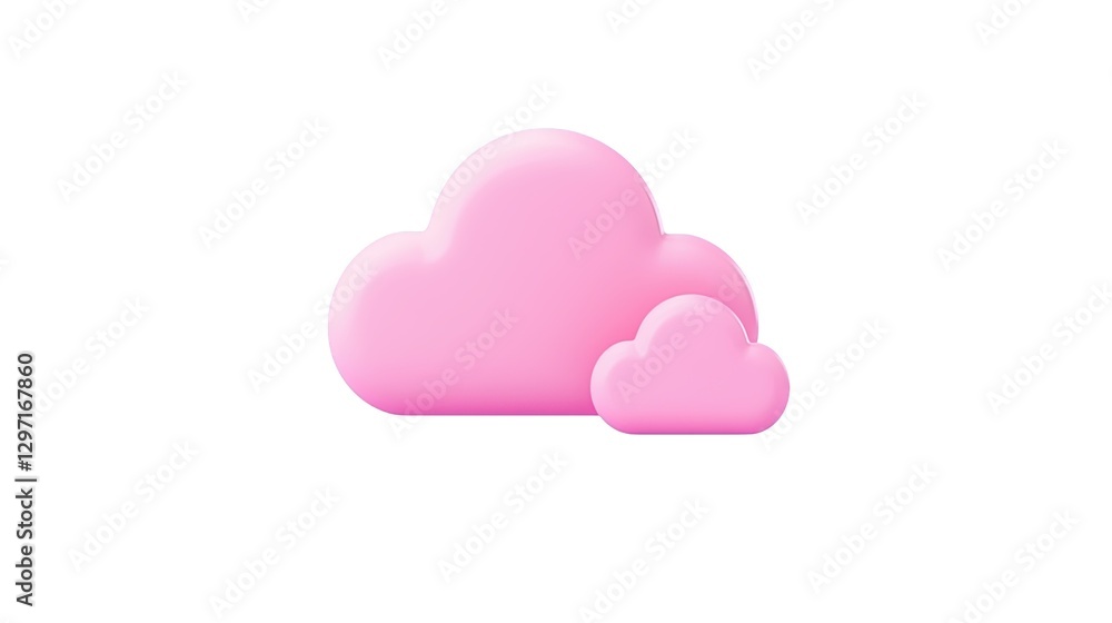 3d pink glossy cloud is floating on a transparent background, creating a dreamy and surreal atmosphere 3d pink glossy cloud is floating on a transparent background, creating a dreamy and surreal atmosphere