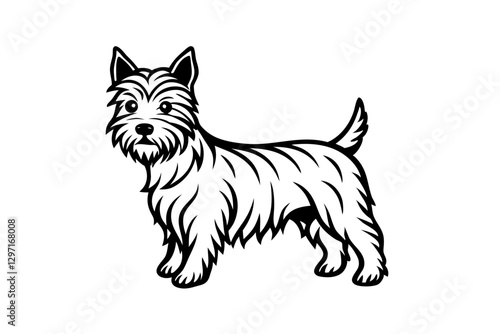 Beautiful Toto Cairn Terrier Vector Illustration for Pet Lovers