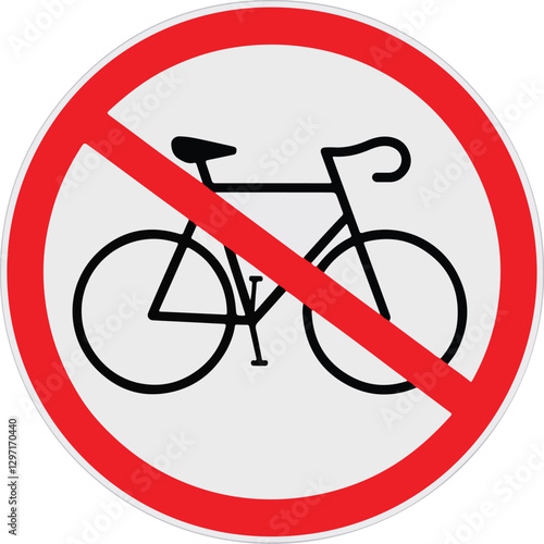 Prohibited Bicycle Access Sign