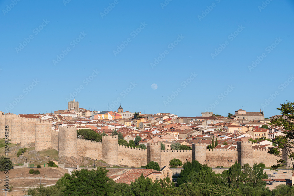 Obraz premium photographs of the landscapes of the Spanish fortified walled city of Ávila