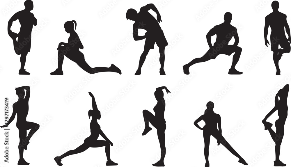 Dynamic Fitness Silhouettes: Ultimate Workout Collection Dynamic Fitness Silhouettes: Ultimate Workout Collection
