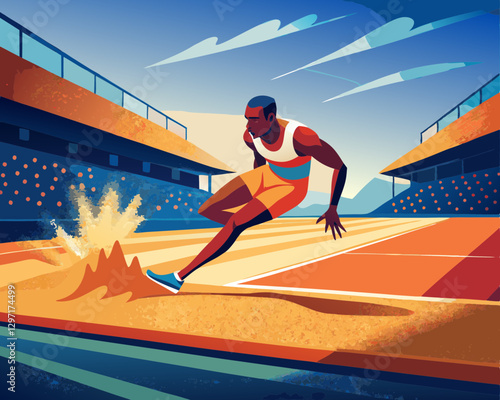 A female athlete sprinting off the starting line, demonstrating speed and determination in track and field events.