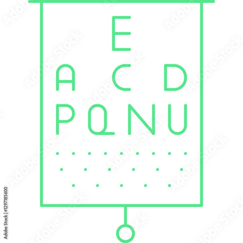Eyes Checkup Board single vector icon illustration