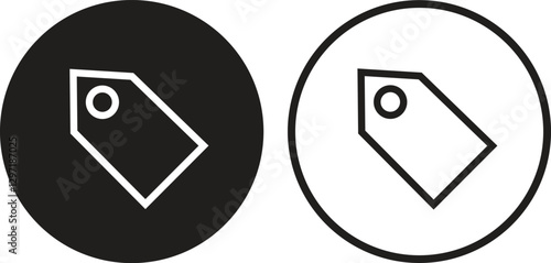 Shopping label icon symbol line, flat set. social design vector in trendy style isolated on transparent background.