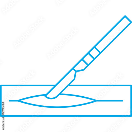 Surgerical Cut single vector icon illustration