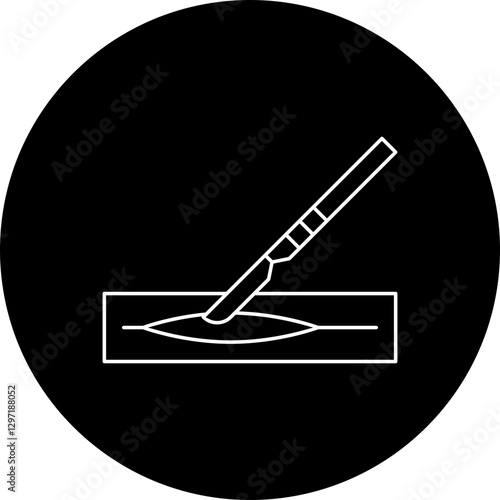 Surgerical Cut single vector icon illustration