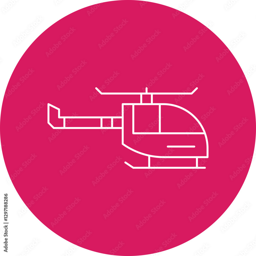 Helicopter single vector icon illustration Helicopter single vector icon illustration