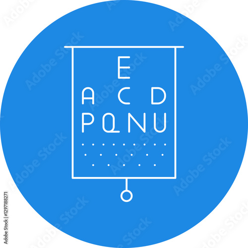 Eyes Checkup Board single vector icon illustration