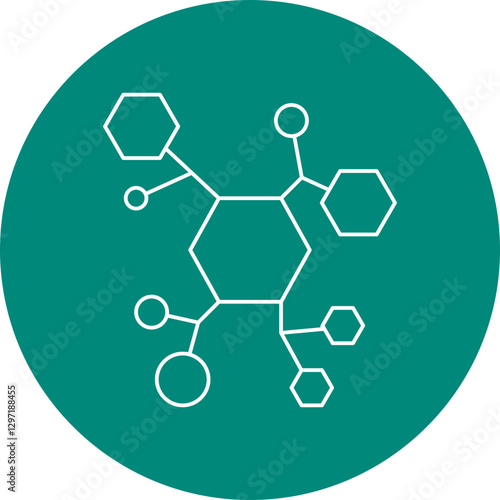 Molecular Structure single vector icon illustration