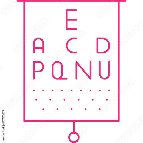 Eyes Checkup Board single vector icon illustration