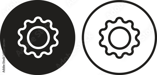 Setting icon symbol line, flat set. social design vector in trendy style isolated on transparent background.