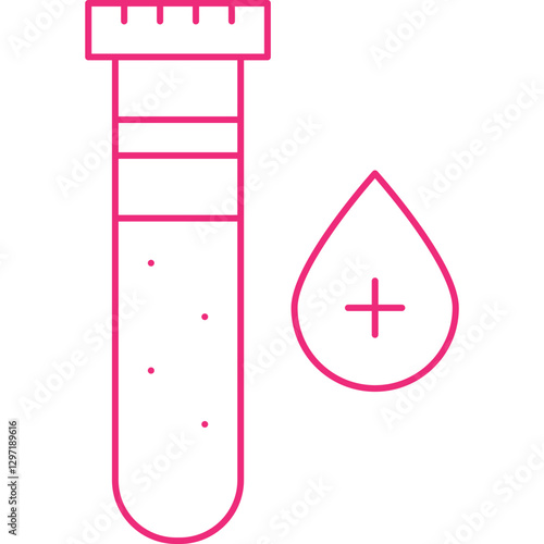 Blood Sample single vector icon illustration