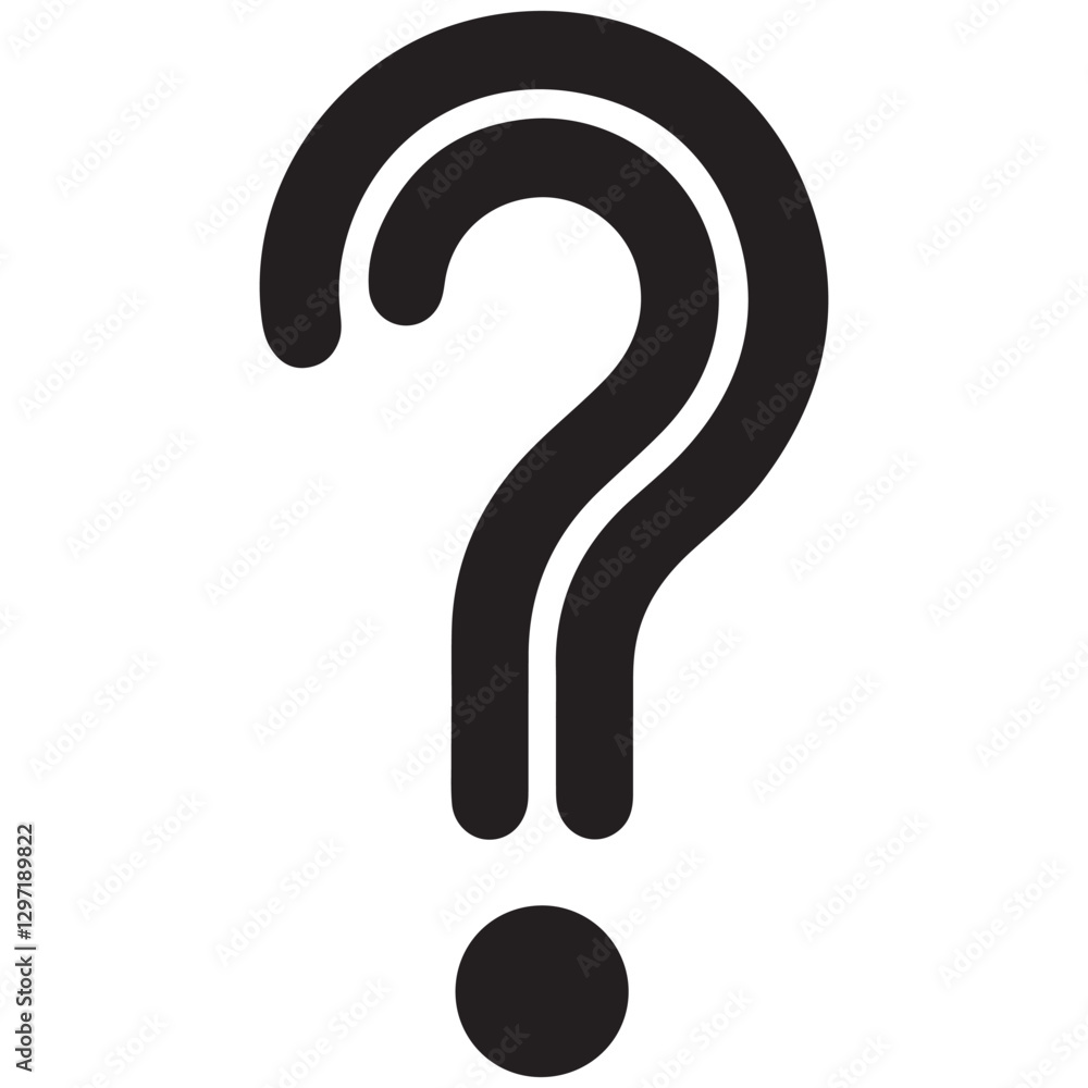 Elegant Question Mark Vector Symbol for Creative Design Projects Elegant Question Mark Vector Symbol for Creative Design Projects