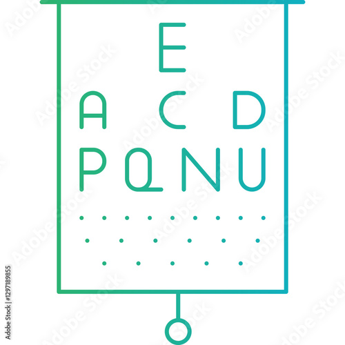 Eyes Checkup Board single vector icon illustration