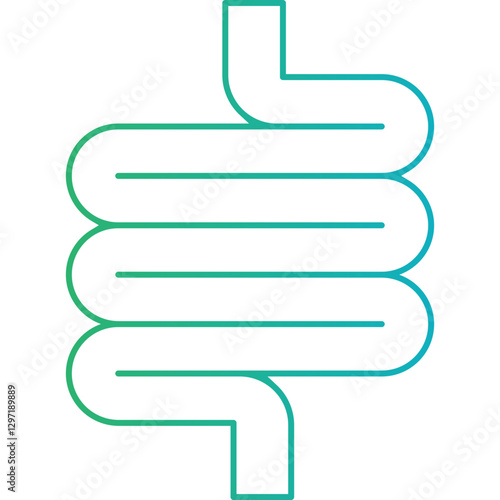 Intestines single vector icon illustration
