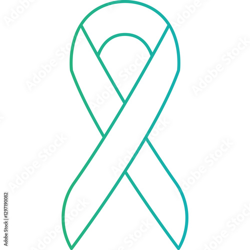 Ribbon single vector icon illustration