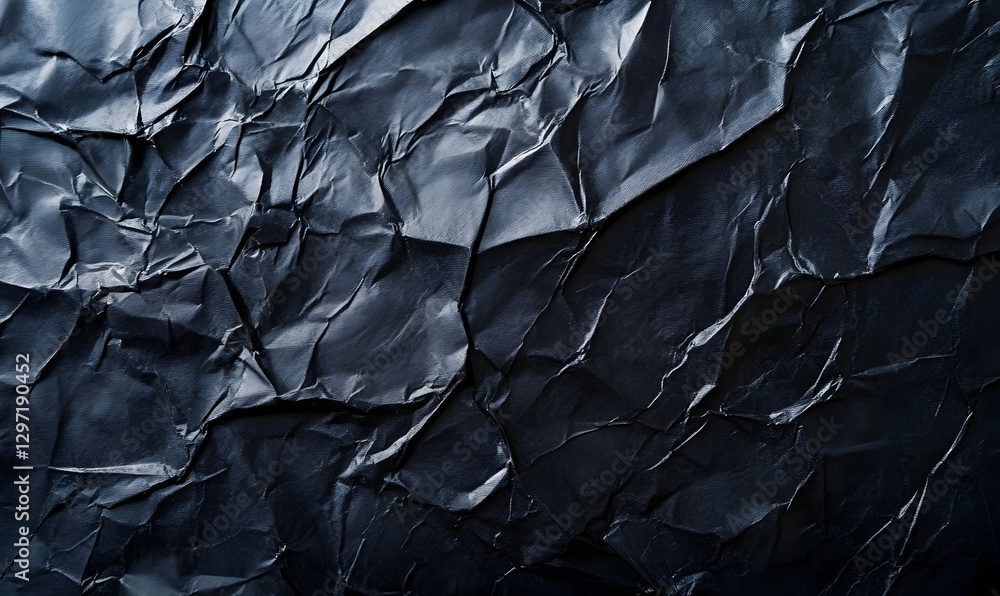 Textured dark crumpled paper close up abstract background, elegant and moody backdrop Textured dark crumpled paper close up abstract background, elegant and moody backdrop
