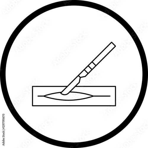 Surgerical Cut single vector icon illustration