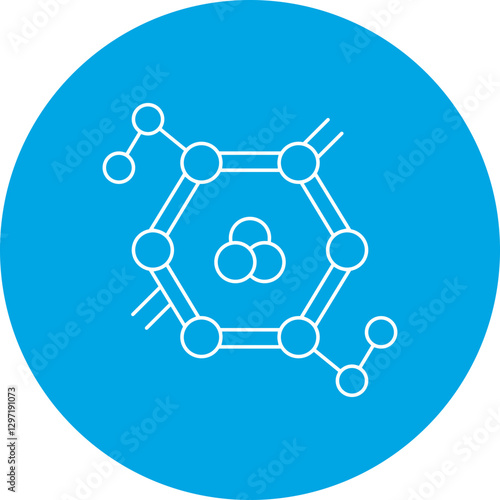 Molecules single vector icon illustration