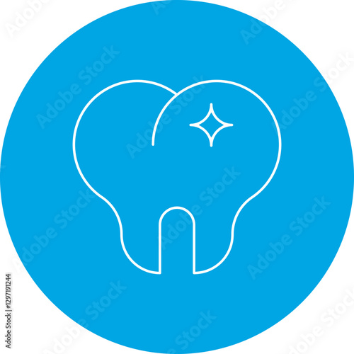 Teeth single vector icon illustration