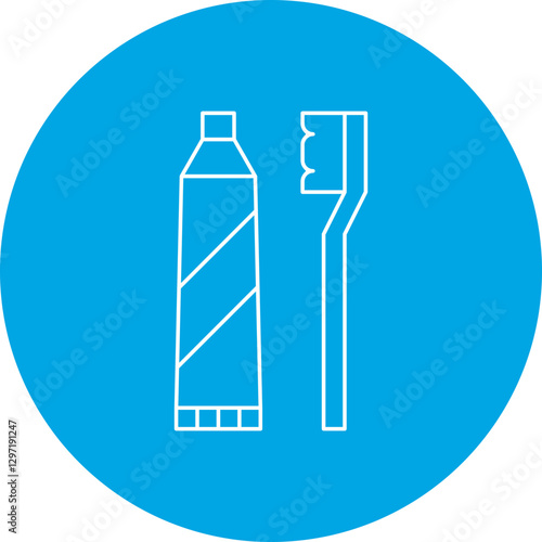 Toothbrush single vector icon illustration
