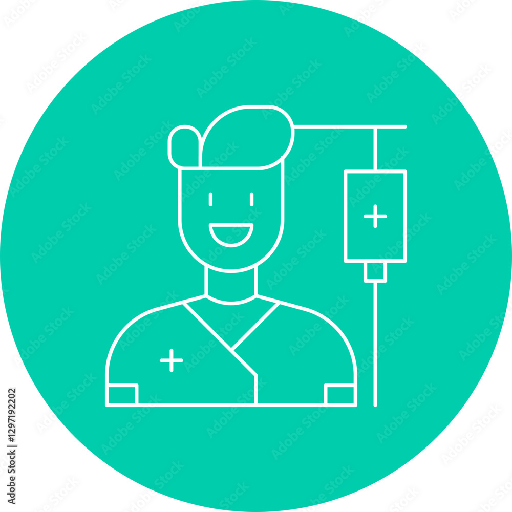 Male Patient single vector icon illustration Male Patient single vector icon illustration