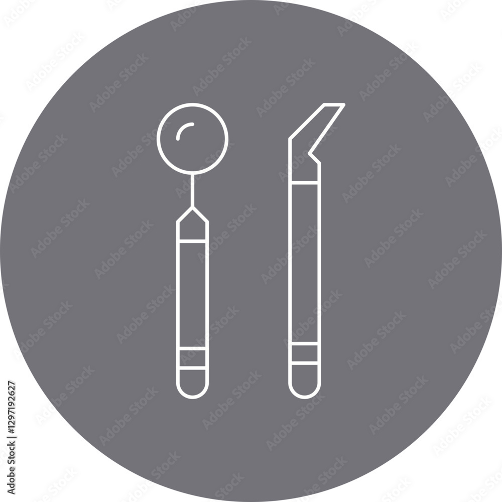 Dentist Tool III single vector icon illustration Dentist Tool III single vector icon illustration