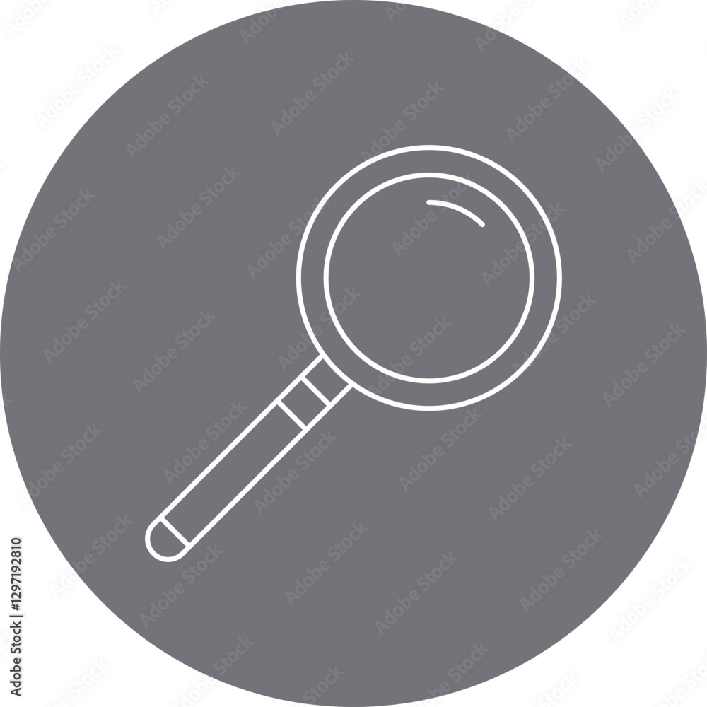 Magnifying glass single vector icon illustration Magnifying glass single vector icon illustration
