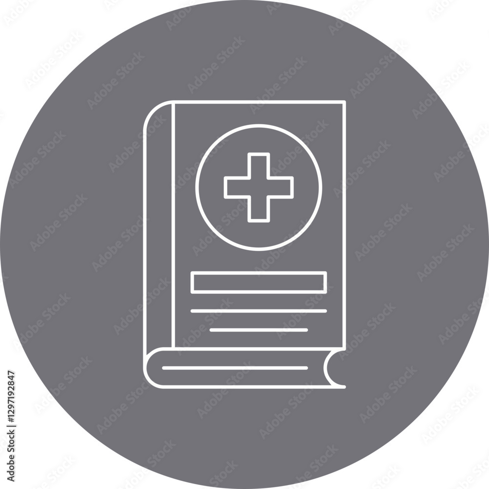 Medical Book single vector icon illustration Medical Book single vector icon illustration
