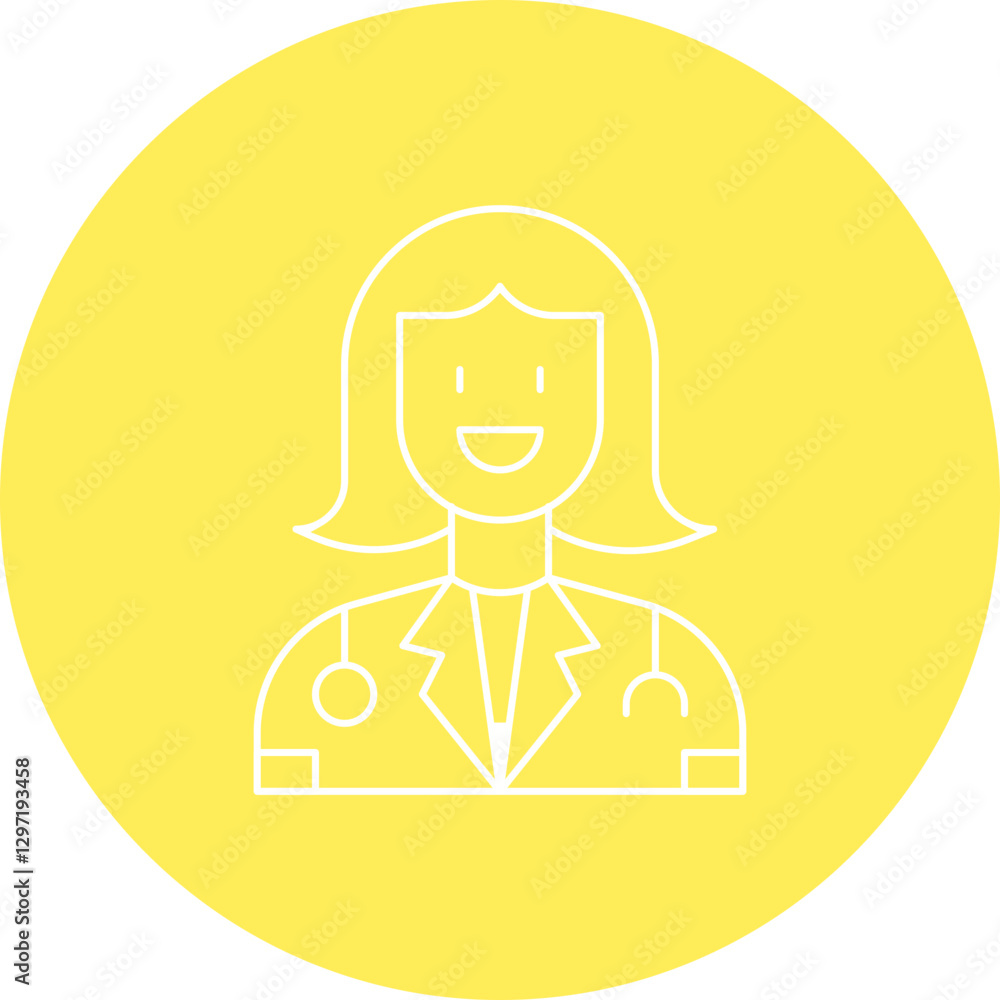 Doctors single vector icon illustration Doctors single vector icon illustration