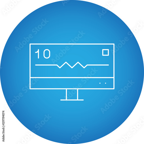 ECG Monitor single vector icon illustration