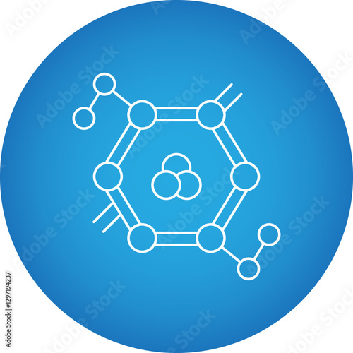 Molecules single vector icon illustration