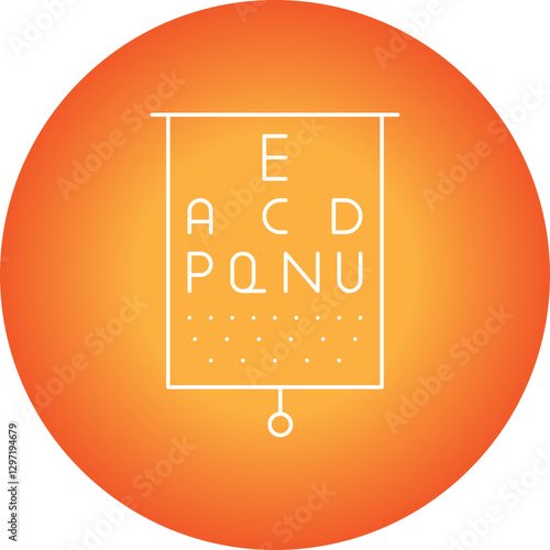 Eyes Checkup Board single vector icon illustration