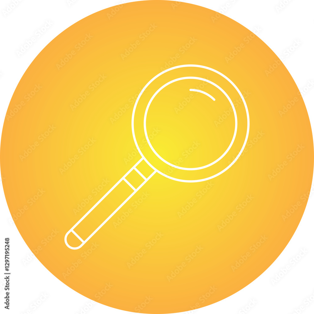 Magnifying glass single vector icon illustration Magnifying glass single vector icon illustration
