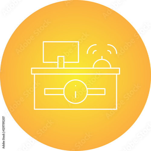 Hospital Reception single vector icon illustration