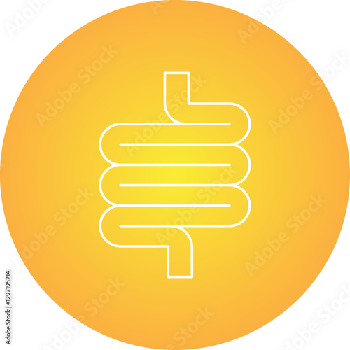 Intestines single vector icon illustration