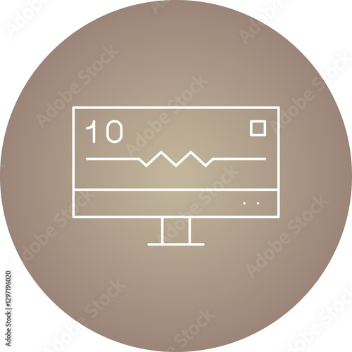 ECG Monitor single vector icon illustration