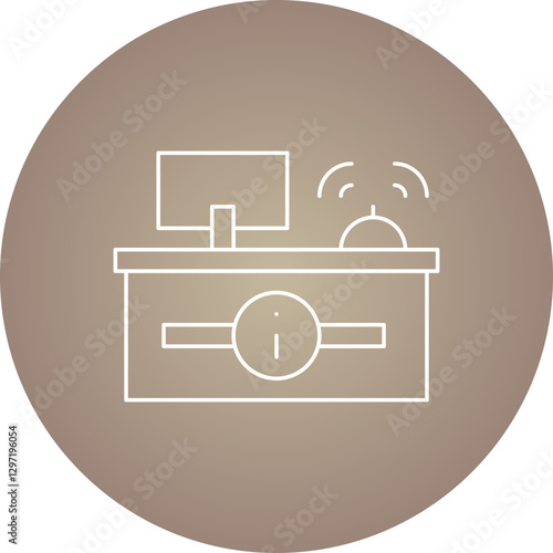 Hospital Reception single vector icon illustration