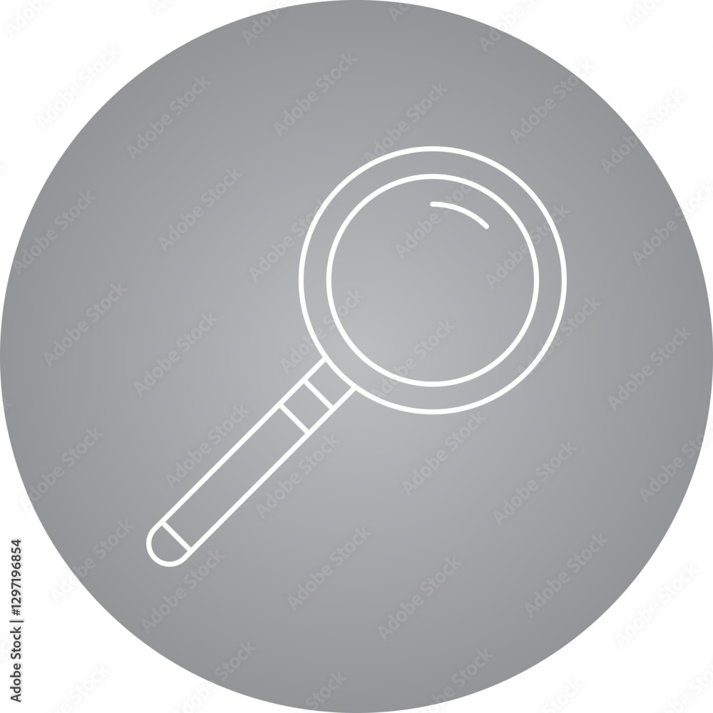 Magnifying glass single vector icon illustration Magnifying glass single vector icon illustration