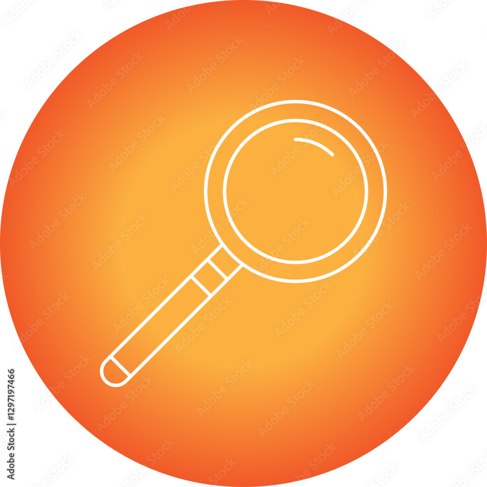 Magnifying glass single vector icon illustration Magnifying glass single vector icon illustration