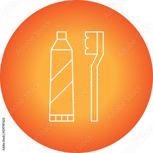 Toothbrush single vector icon illustration