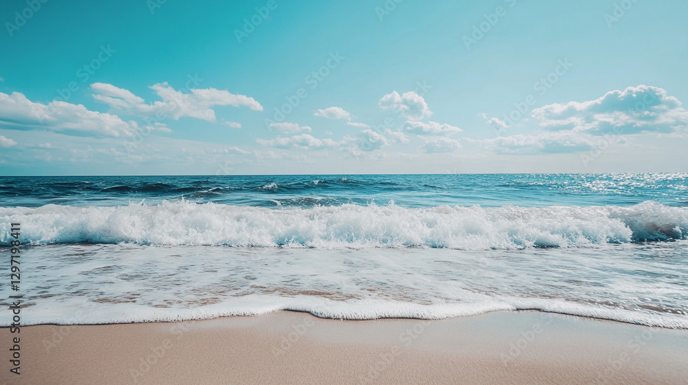 Blue beach and sea.