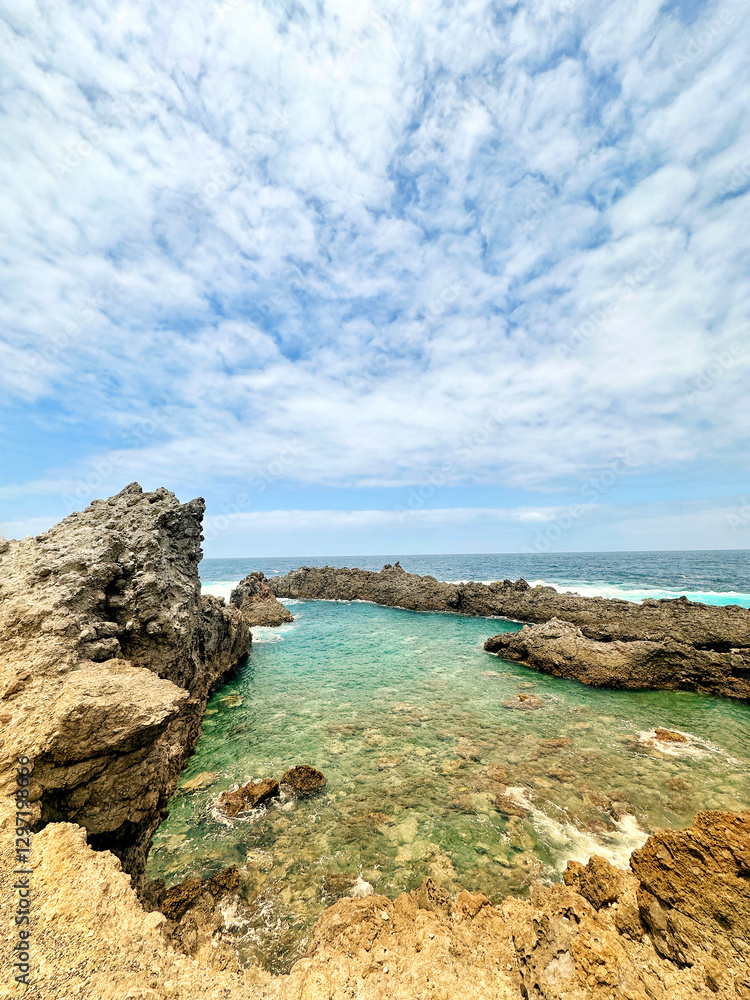 Tidal pools at Charco del Viento on Tenerife island Tidal pools at Charco del Viento on Tenerife island