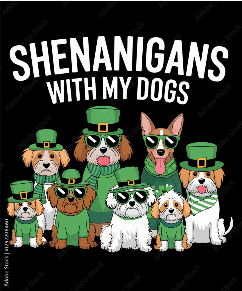 St Patricks Pawtricks Day Dogs Saint Pattys Shamrock St Patricks Pawtricks Day Dogs Saint Pattys Shamrock