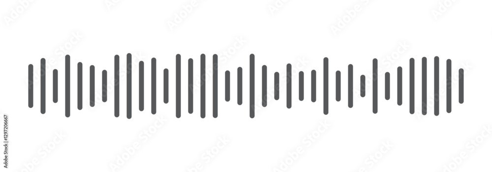 Black halftone vector sound waves flow isolated on a white background. Waveform pattern for music, dictaphone, podcast, voice message, or social media background. Spectral music frequency illustratio
Black halftone vector sound waves flow isolated on a white background. Waveform pattern for music, dictaphone, podcast, voice message, or social media background. Spectral music frequency illustratio