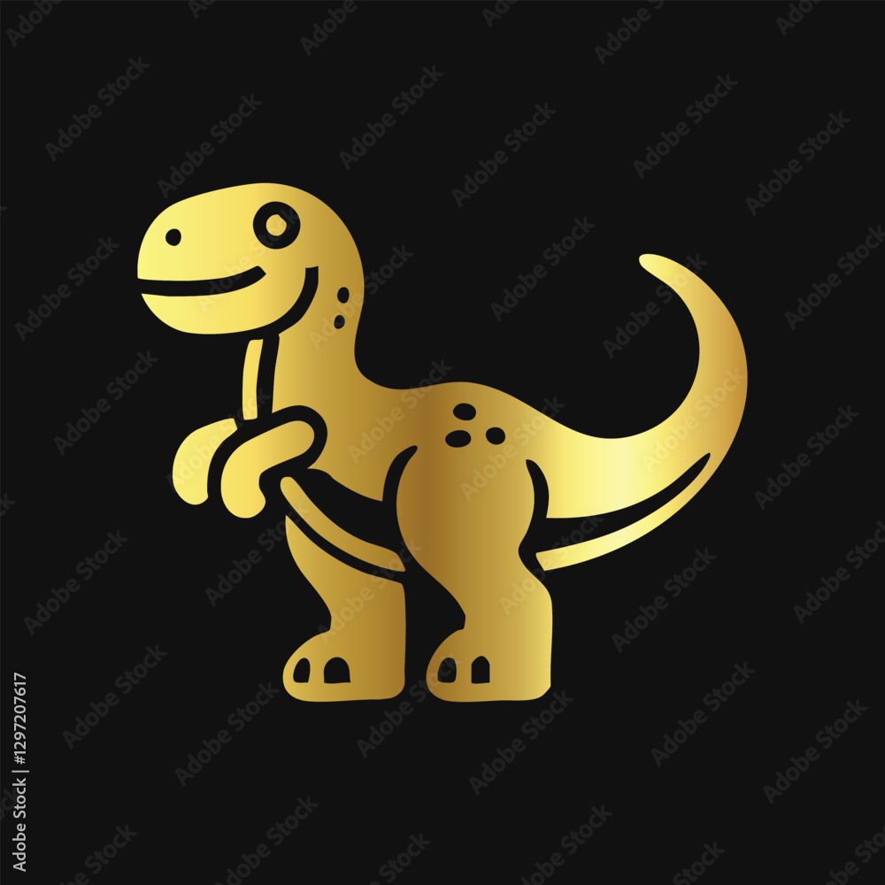 Fototapeta premium Elegant Dinosaur Vector Illustration 