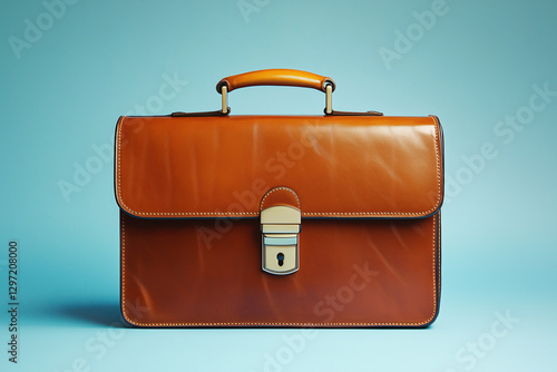 Wallpaper Mural Stylish executive briefcase with lock and handle isolated solid color background Torontodigital.ca